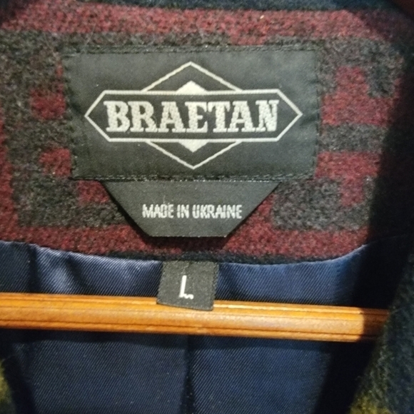 Vintage BRAETAN Wool Blend Aztec Tribal Blazer Jacket Size Large - Picture 11 of 13